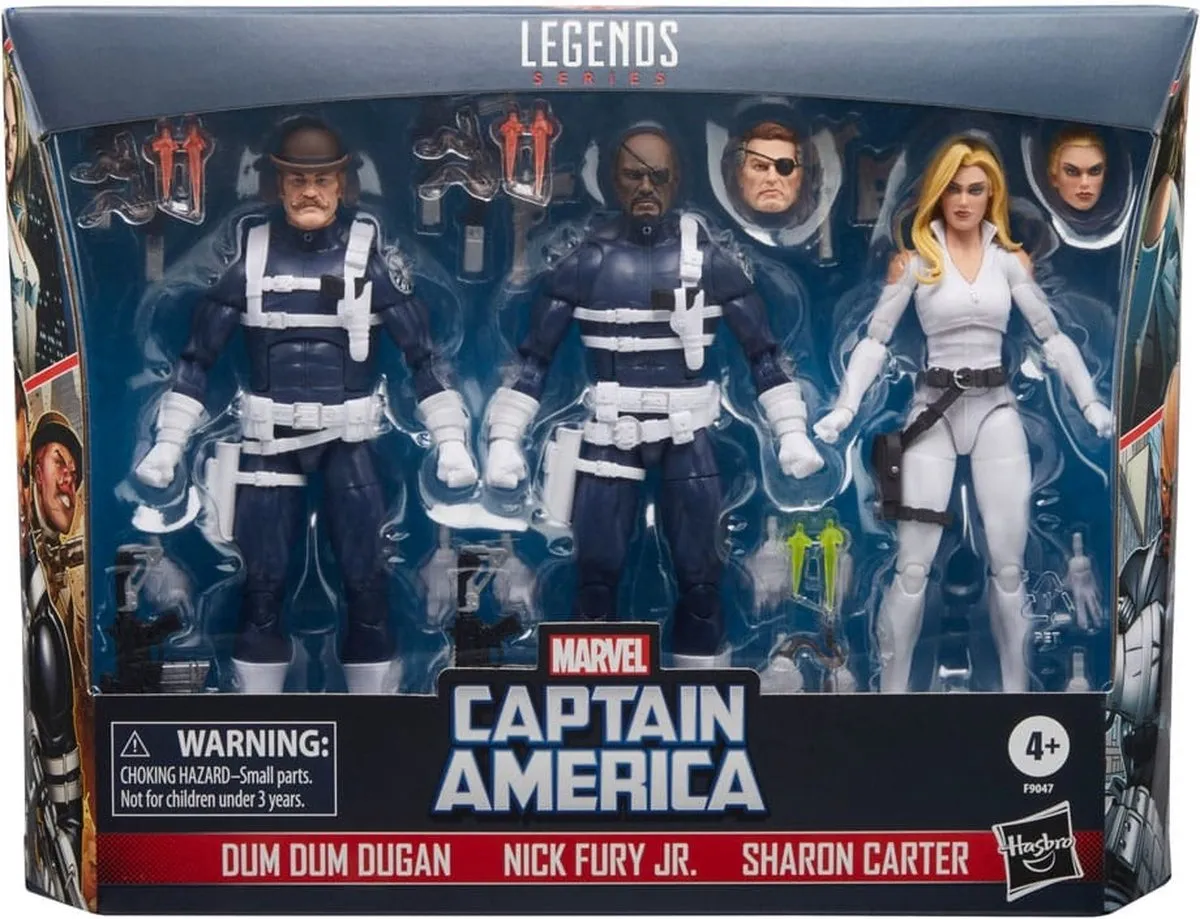 Hasbro Captain America Marvel Legends 3-Pack S.H.I.E.L.D. Action Figuren - 15cm - Multicolor