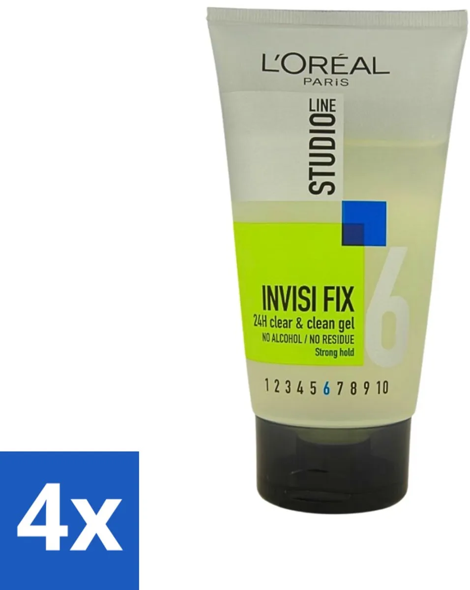 L'Oréal Studio Line Invisi Fix 24H Gel 150ml - 4x