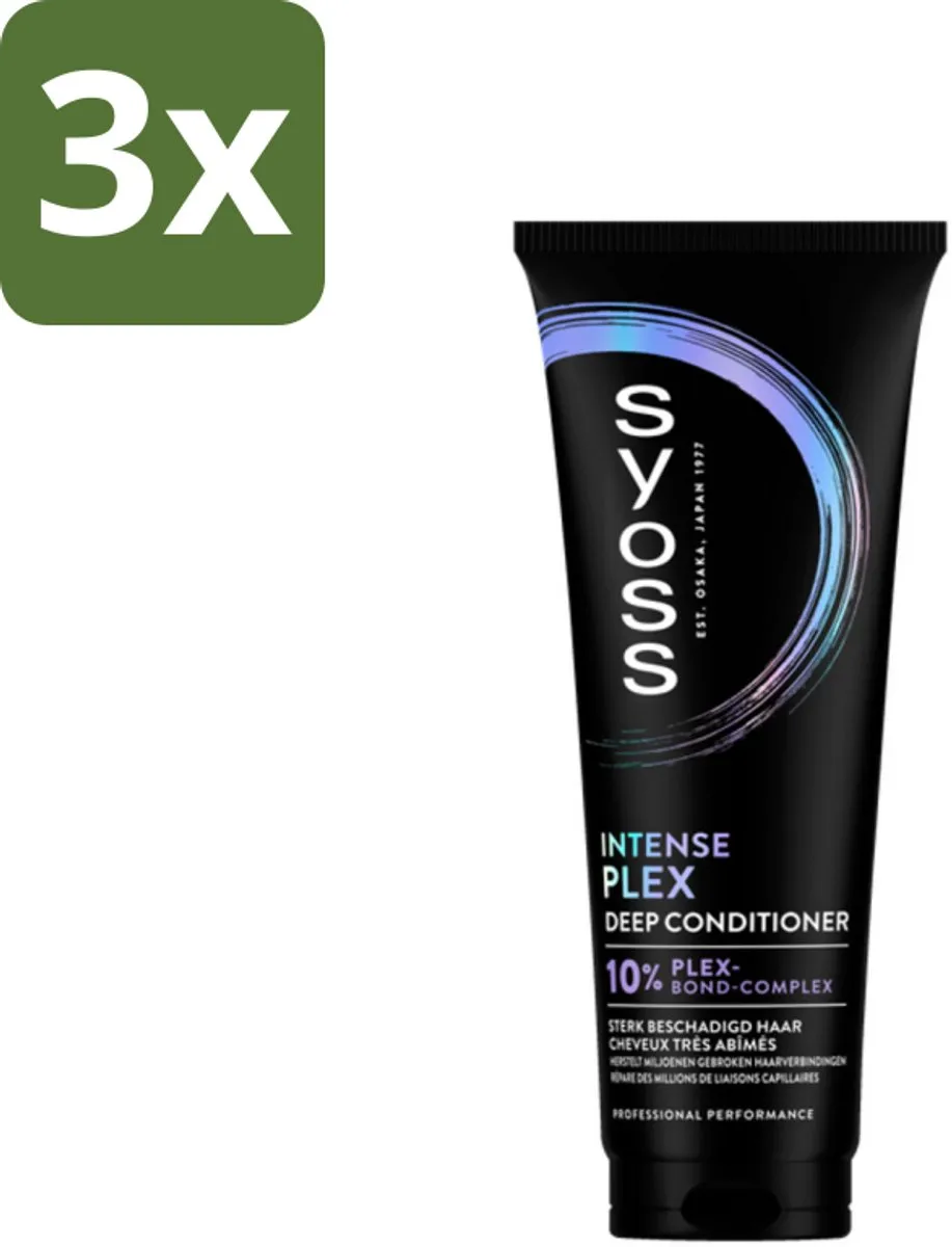 SYOSS Plex Conditioner Herstelt Haarbruggen 250ml - 3 Stuks