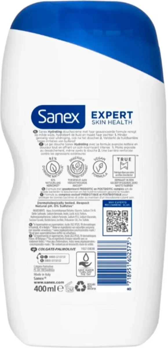 Sanex Expert Skin Health Hydraterende Douchegel 400ml
