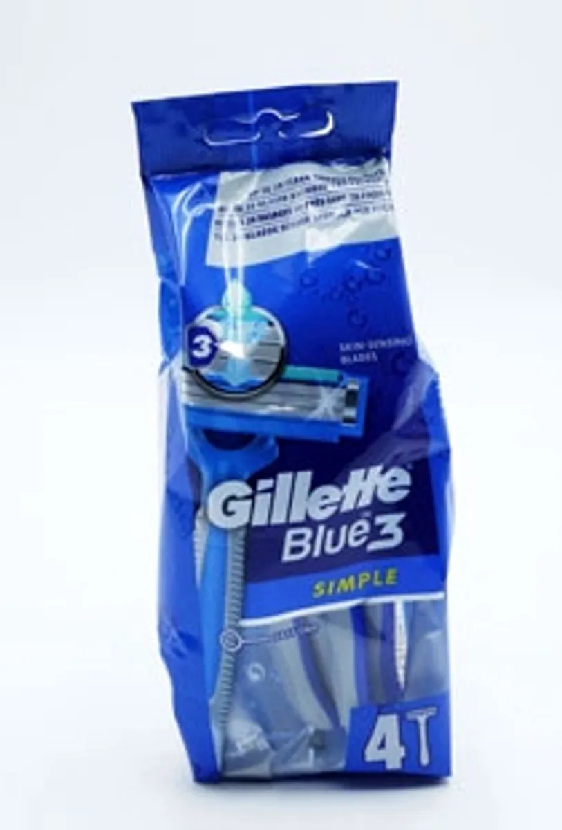 Gillette Blue 3 Wegwerpscheermes - 4 Stuks