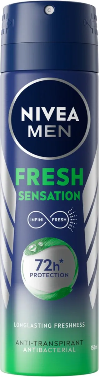 NIVEA MEN Fresh Sensation Anti-transpirant Spray 72u - 6x150ml