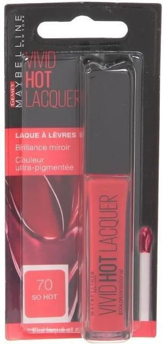 Maybelline New York Vivid Hot Lacquer Lippenstift 70 So Hot - 7.7ml