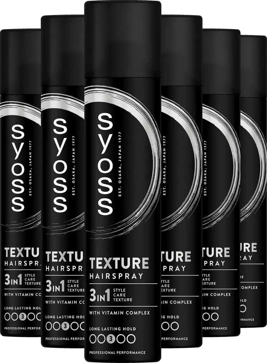 SYOSS Texture Haarspray 6x300ml - Dikker Haargevoel