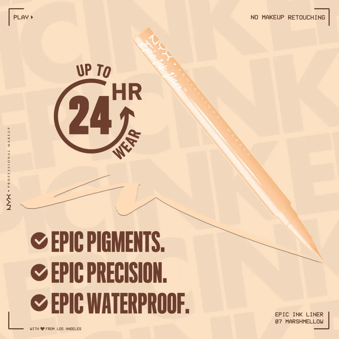 NYX Professional Makeup Epic Ink Liner Nude Marshmallow - 1ml