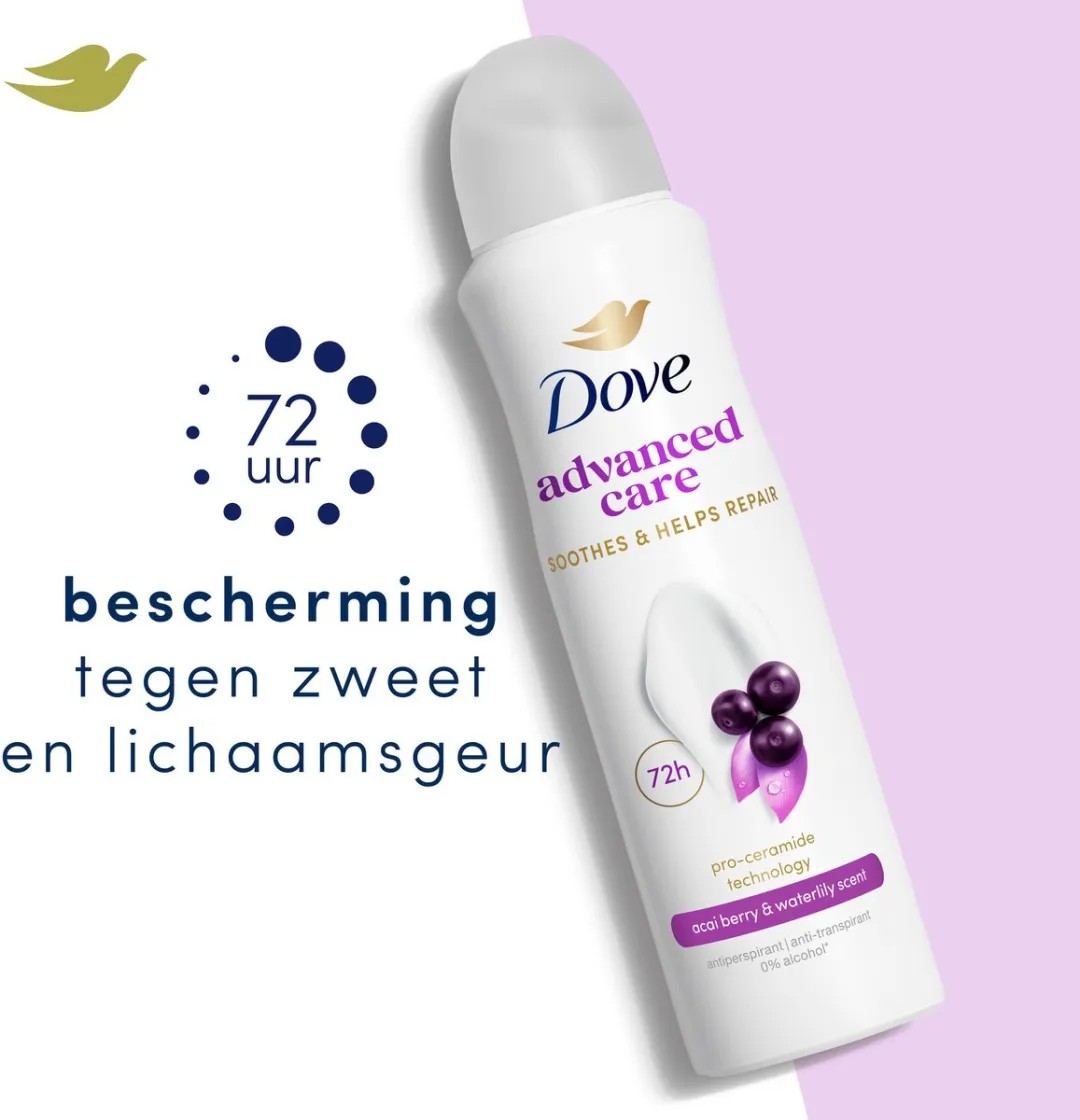 Dove Anti-Transpirant Spray Advanced Care Acai Berry & Waterlily 6x150ml