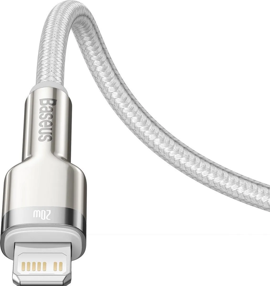 Baseus Cafule Series Metal Data USB-C/Lightning 20W PD-kabel - Wit
