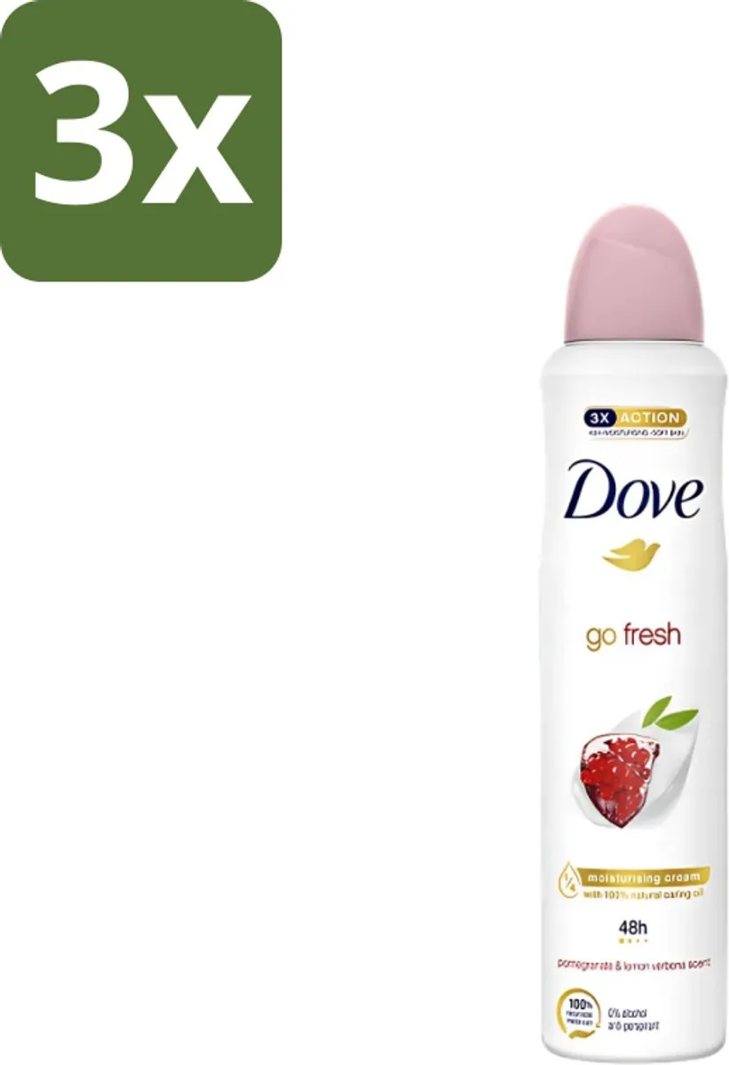 Dove Deodorant Spray Go Fresh Granaatappel - 750ml (3x250ml)