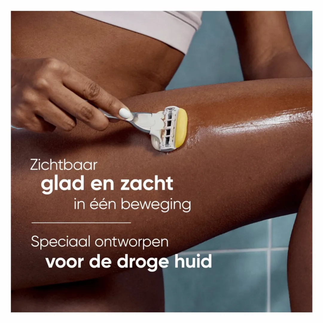 Gillette Venus Comfortglide Coconut Scheermesjes 5-Blad - 3 Stuks - Geel