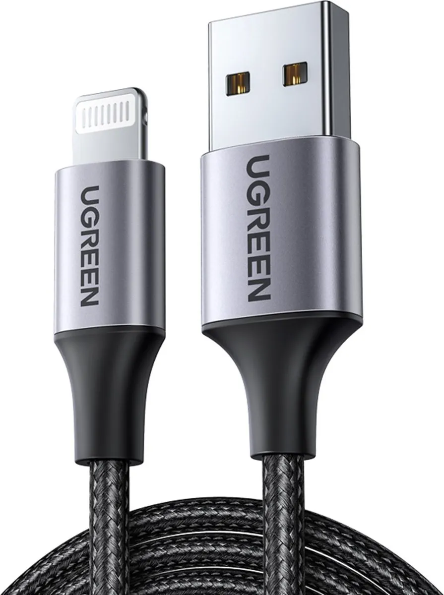 UGREEN Lightning naar USB-kabel 2.4A 1m
