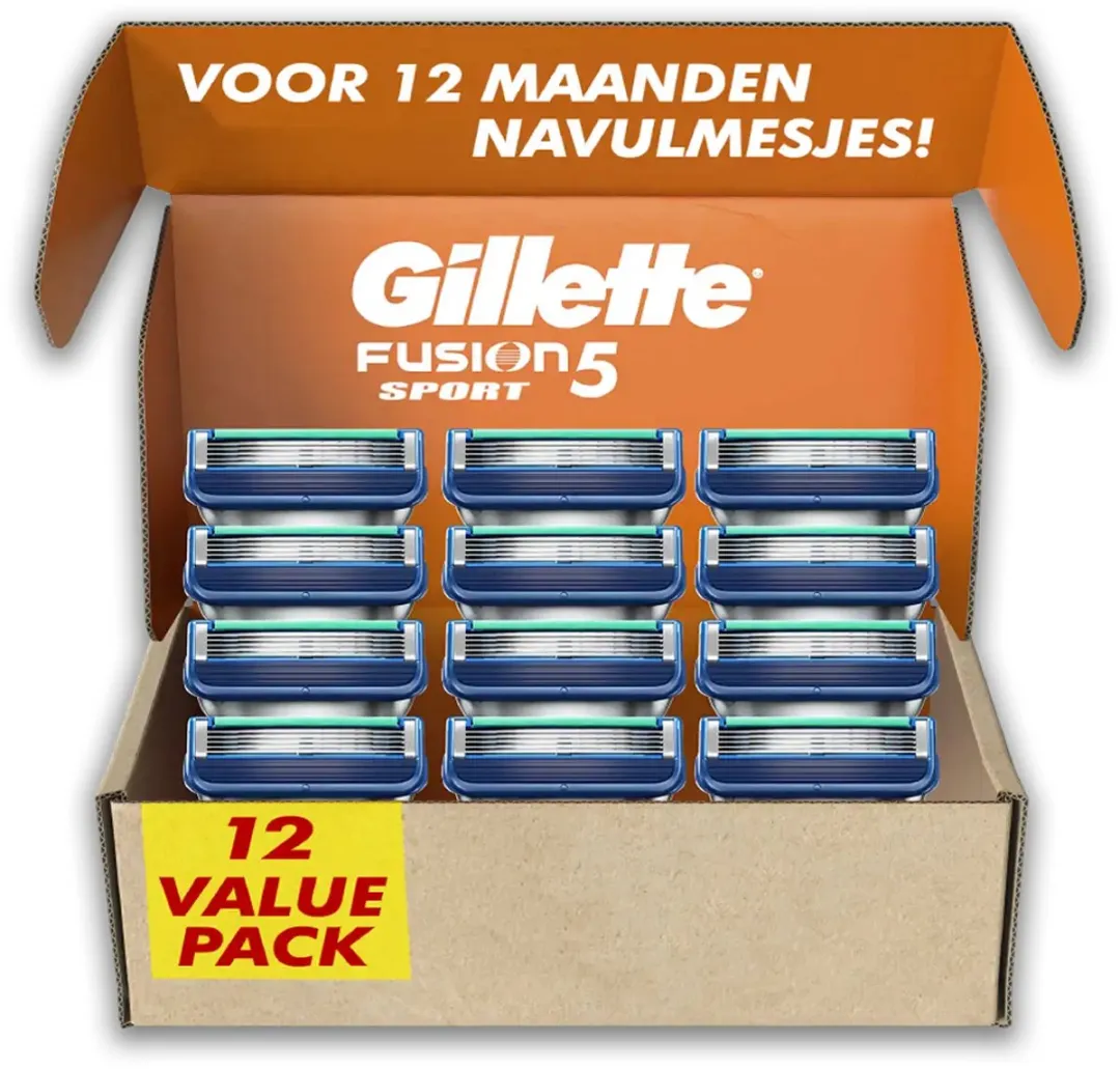 Gillette Fusion Sport Navulmesjes 12 Stuks