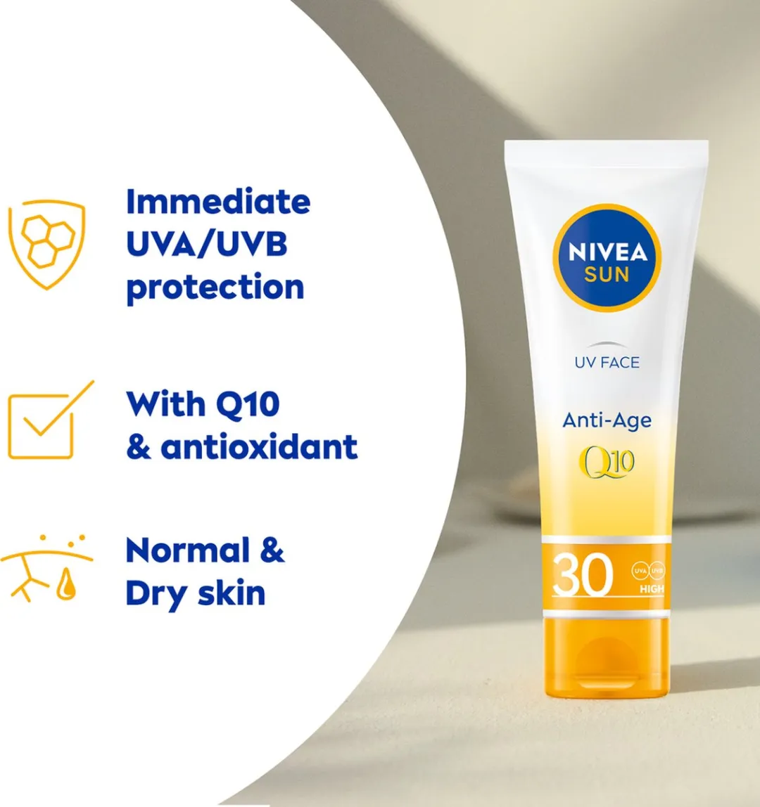 NIVEA SUN UV Anti-Age Q10 Gezicht Zonnecrème SPF 30 - 50ml