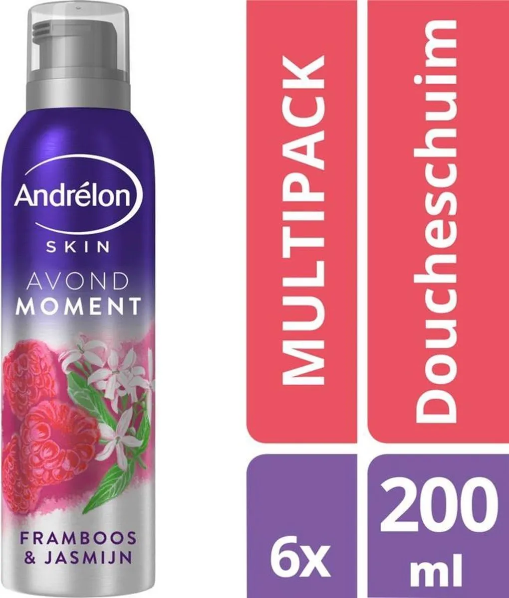 Andrélon Skin Doucheschuim Avondmoment Framboos & Jasmijn