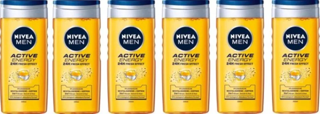NIVEA Men Douchegel Active Energy 250ml - 6x250ml