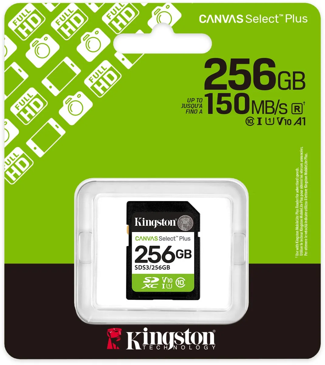 Kingston Canvas Select Plus SDS3/256GB SDXC - 256GB