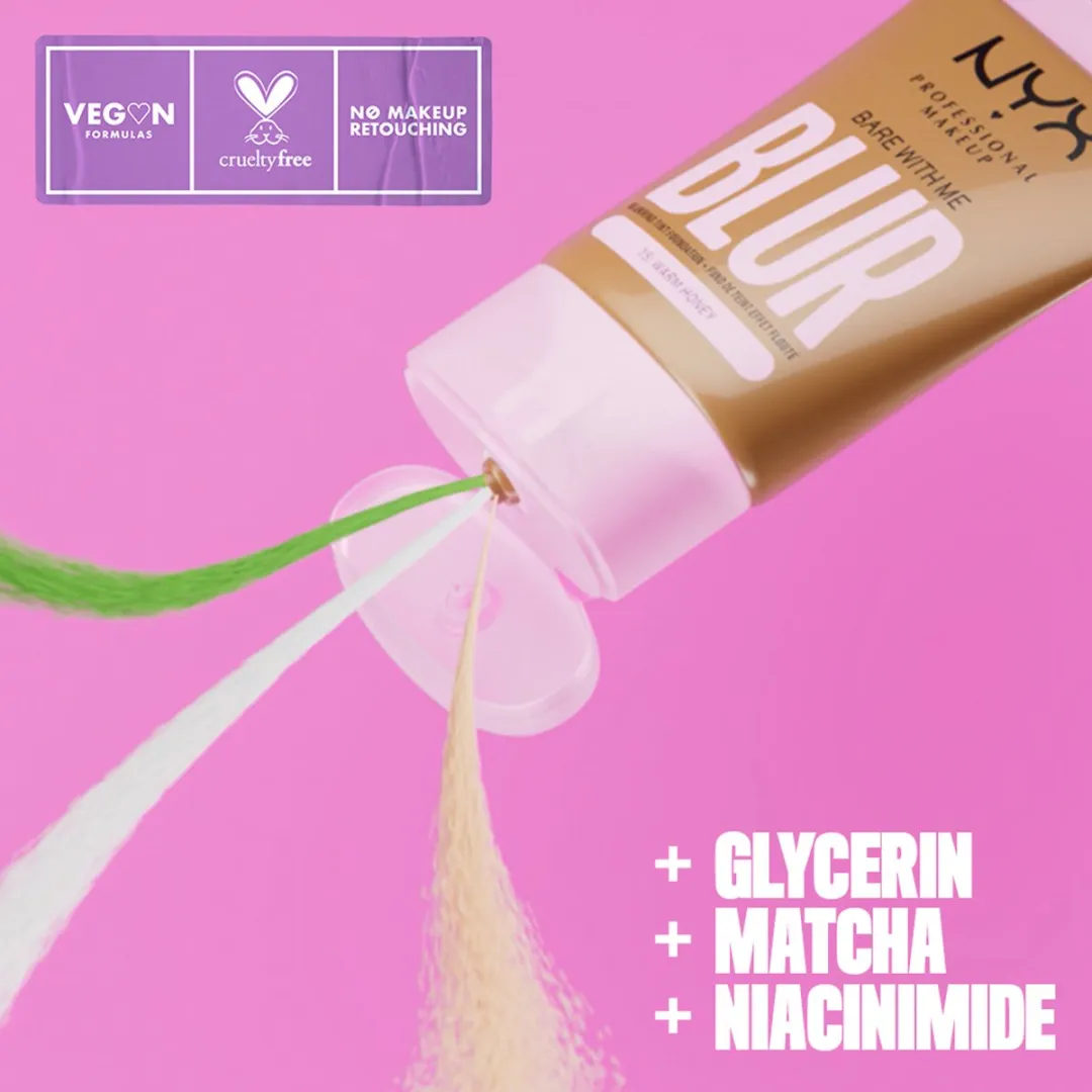 NYX Bare with Me Blur Medium Tan Foundation 110ml