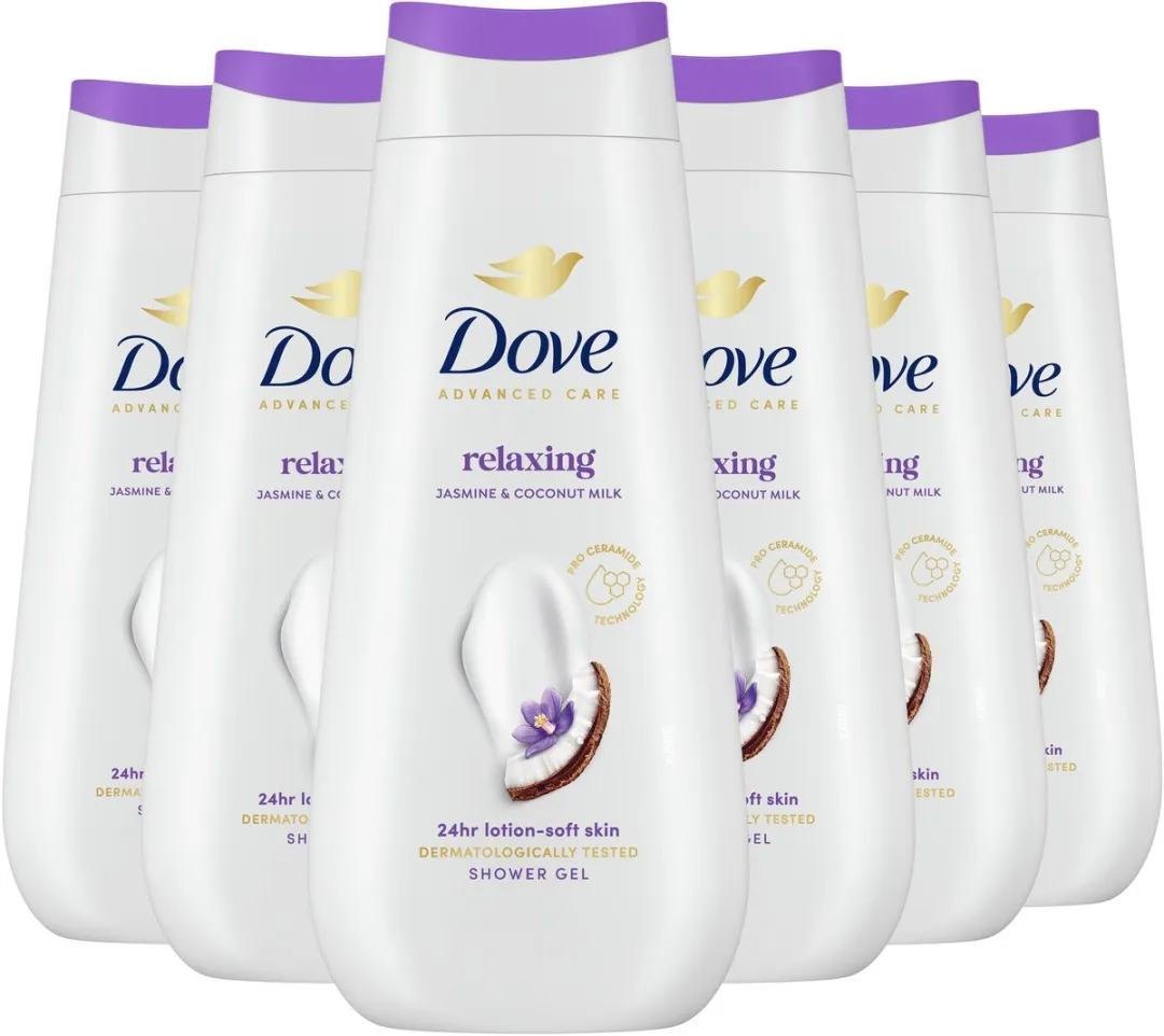 Dove Advanced Care Douchegel Relaxing 225ml - 6 Stuks