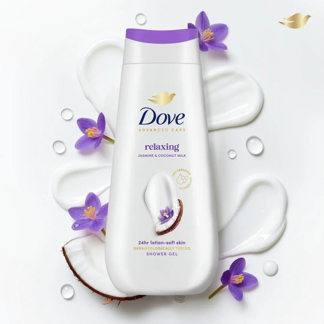 Dove Advanced Care Douchegel Relaxing 225ml - 6 Stuks