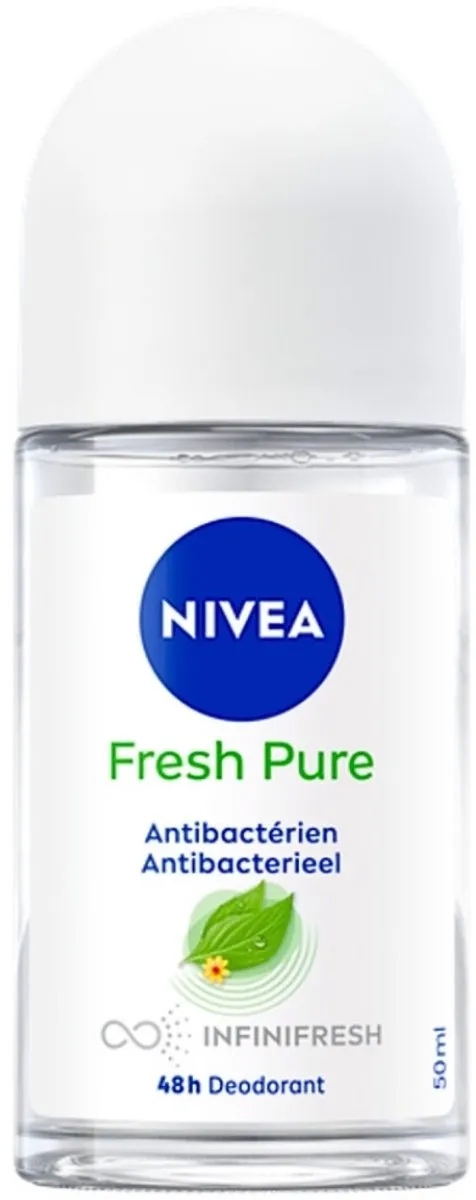 NIVEA Fresh Pure Deodorant Roller 50ml - 200ml (4x50ml)