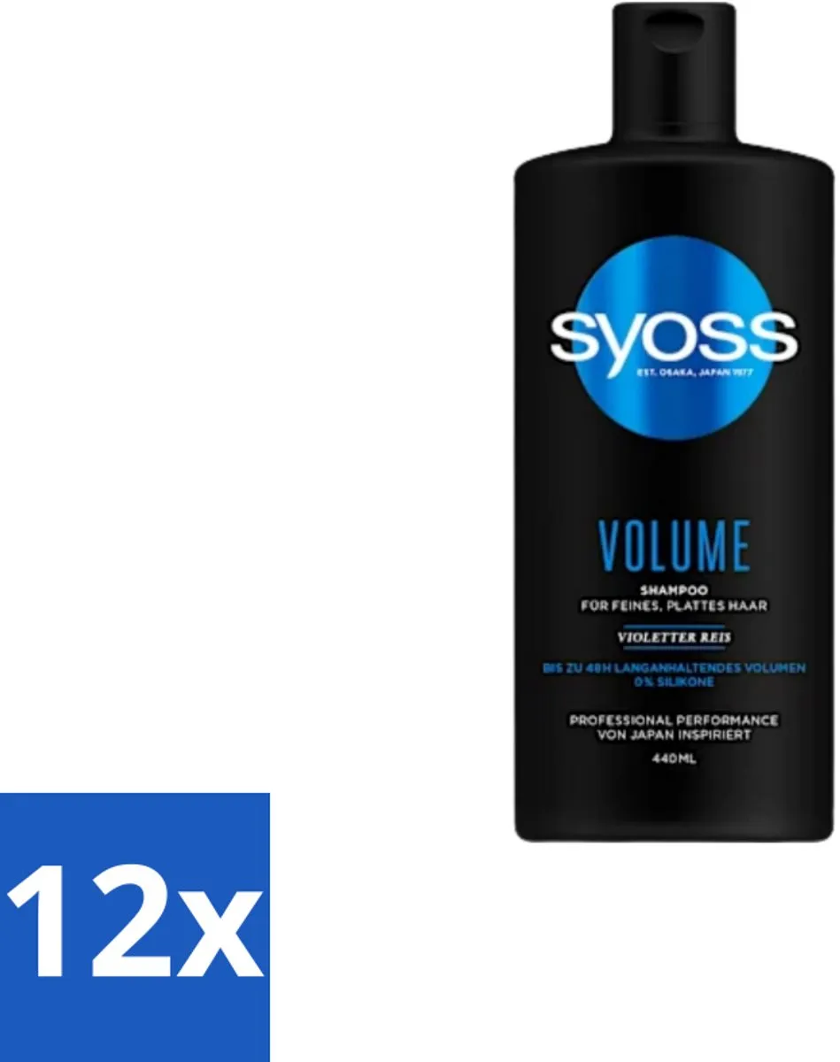 SYOSS Volume Shampoo 440ml - 12 Stuks