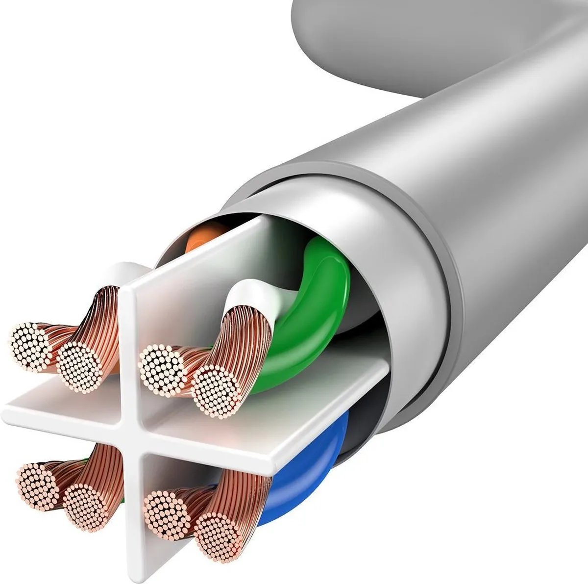 Baseus RJ45 Gigabit Netwerkkabel 0.5m - Grijs