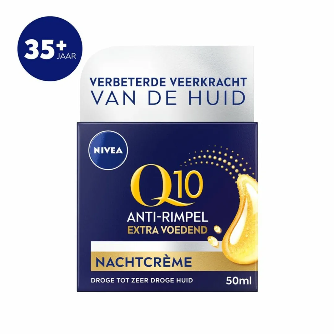 NIVEA Nachtcrème Q10 Extra Voedend 50ml - 10 Stuks