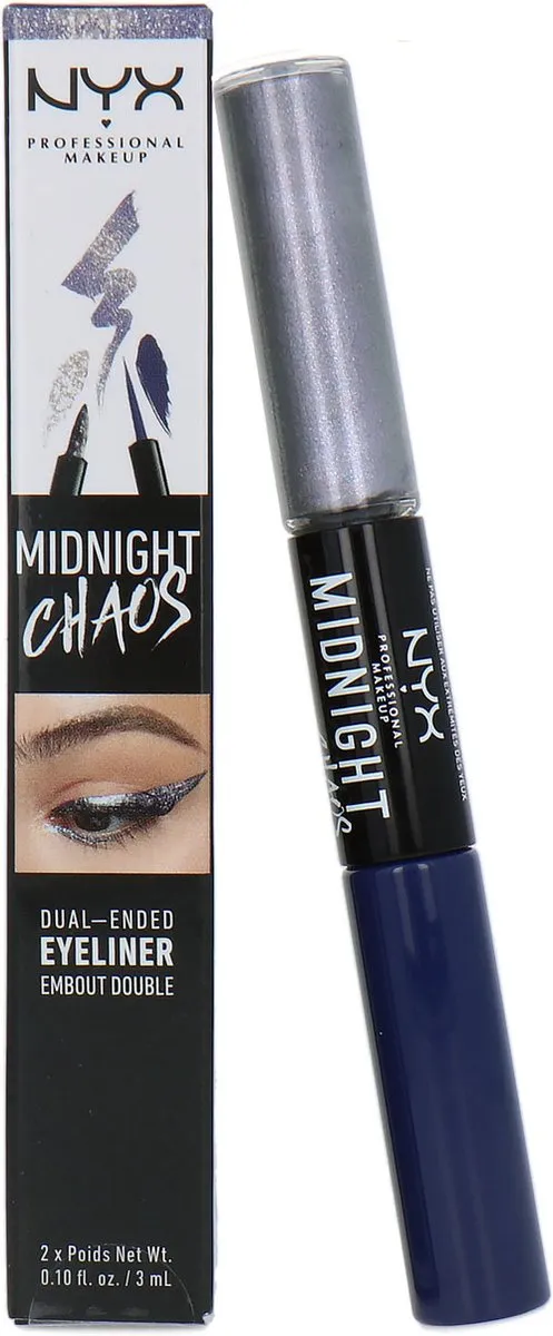 NYX Midnight Chaos Dual Ended Eyeliner Purple/Mirror Image