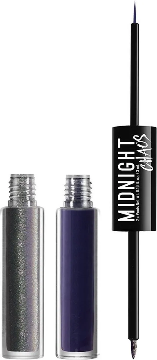 NYX Midnight Chaos Dual Ended Eyeliner Purple/Mirror Image - 3ml