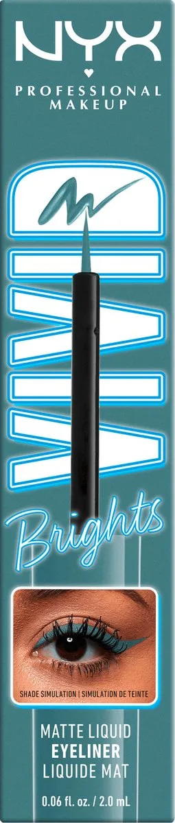 NYX Vivid Brights Matte Liquid Liner Cyan Simp 54ml