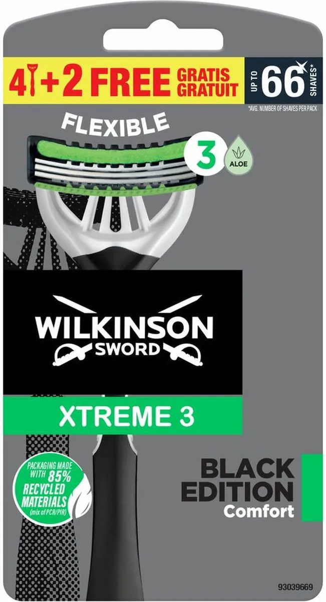 Wilkinson Sword Xtreme 3 Black Edition Wegwerpscheermesjes
