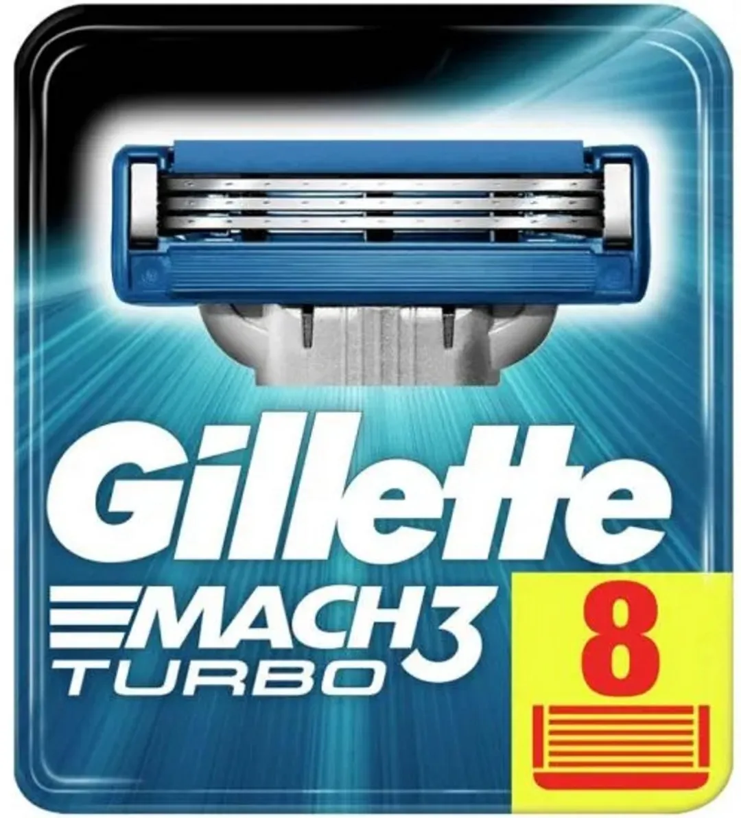 Gillette Mach3 Turbo Scheermesjes - 8 Stuks - Blauw - afbeelding 6 van 6