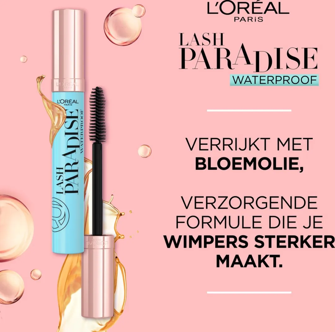 L'Oréal Paris Lash Paradise Mascara Waterproof Zwart 6,4 ml - afbeelding 6 van 6