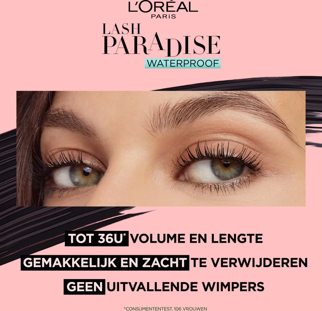 L'Oréal Paris Lash Paradise Mascara Waterproof Zwart 6,4 ml