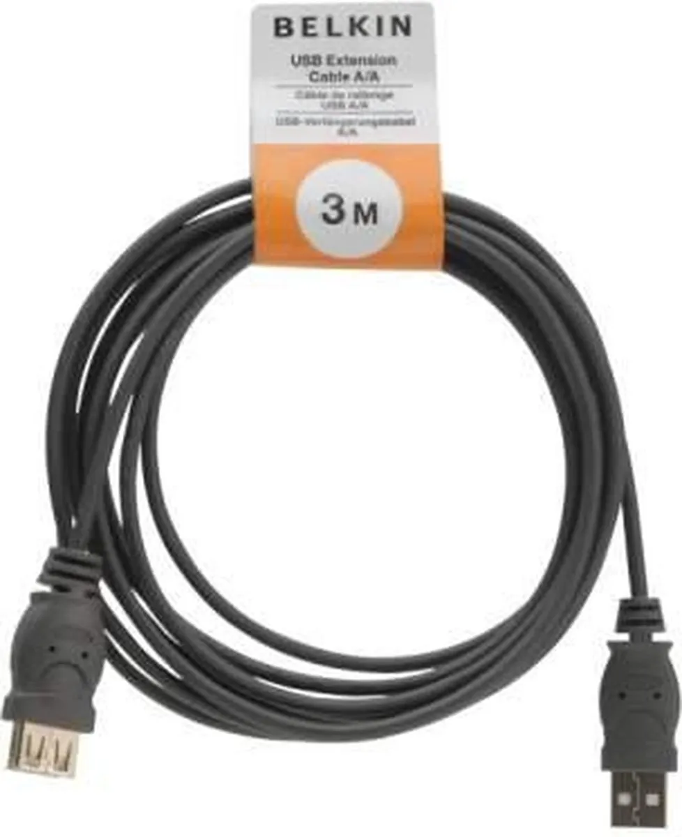 Belkin F3U134R3M USB-kabel A-B 3m - Zwart