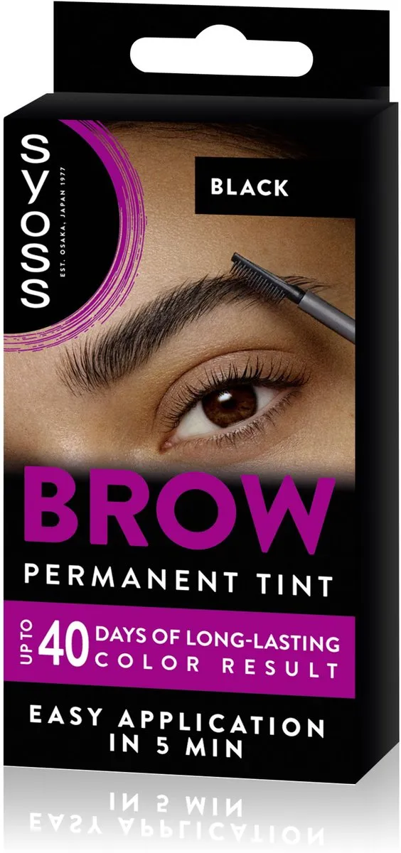 SYOSS Brow Tint Zwart - Wenkbrauwverf Starterskit