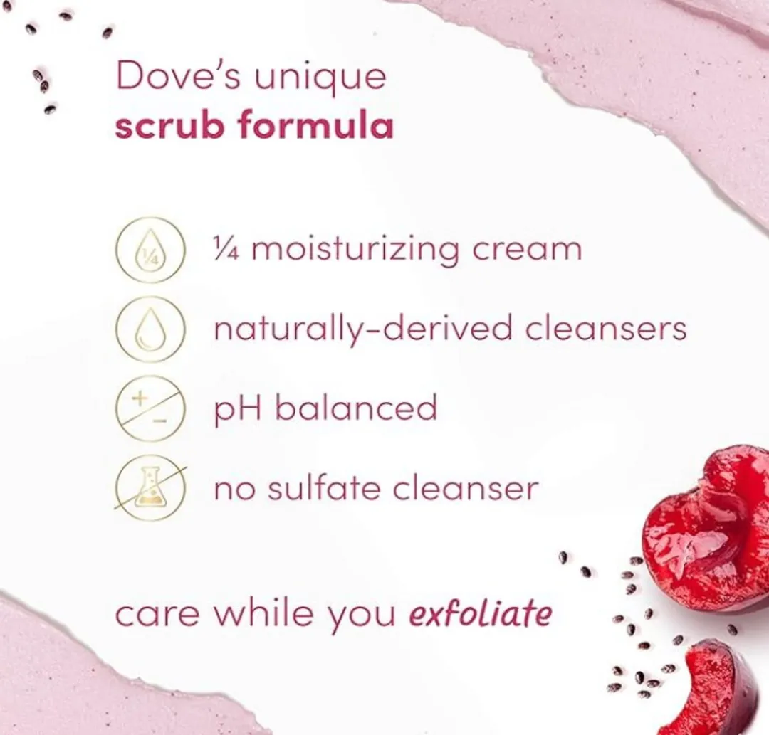Dove Body Scrub Crushed Cherry & Chia Milk 444ml
