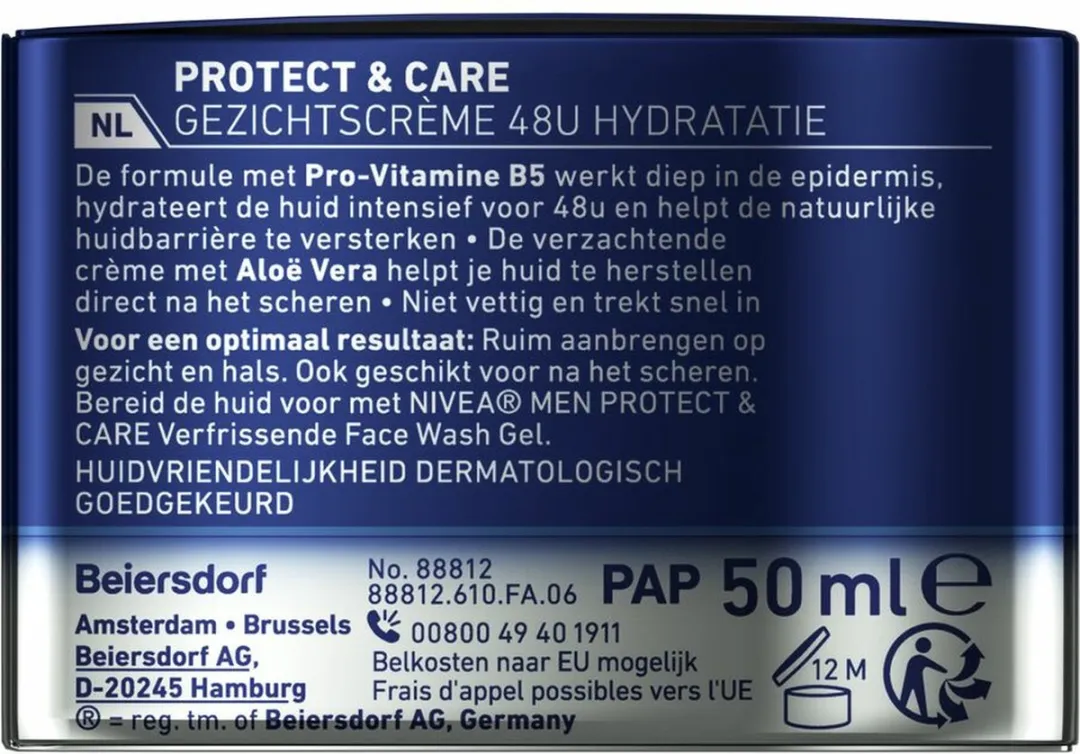 NIVEA MEN Protect & Care Intensieve Hydraterende Dagcrème 50ml