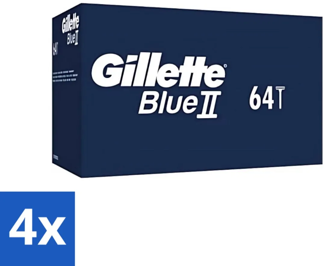 Gillette Blue II Wegwerpscheermesjes 64 Stuks (4x16)