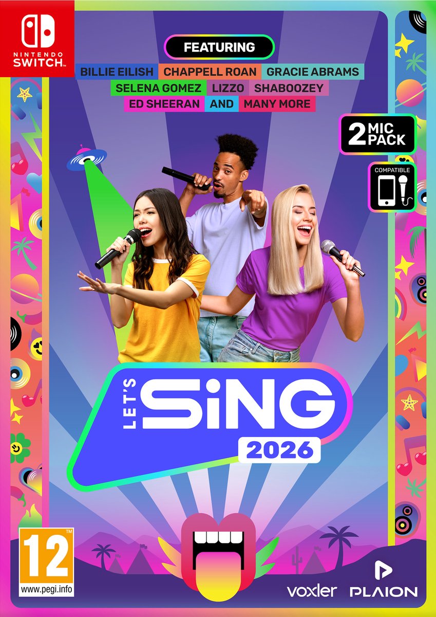 Let's Sing 2026 + 2 Microphones International Edition - Nintendo Switch