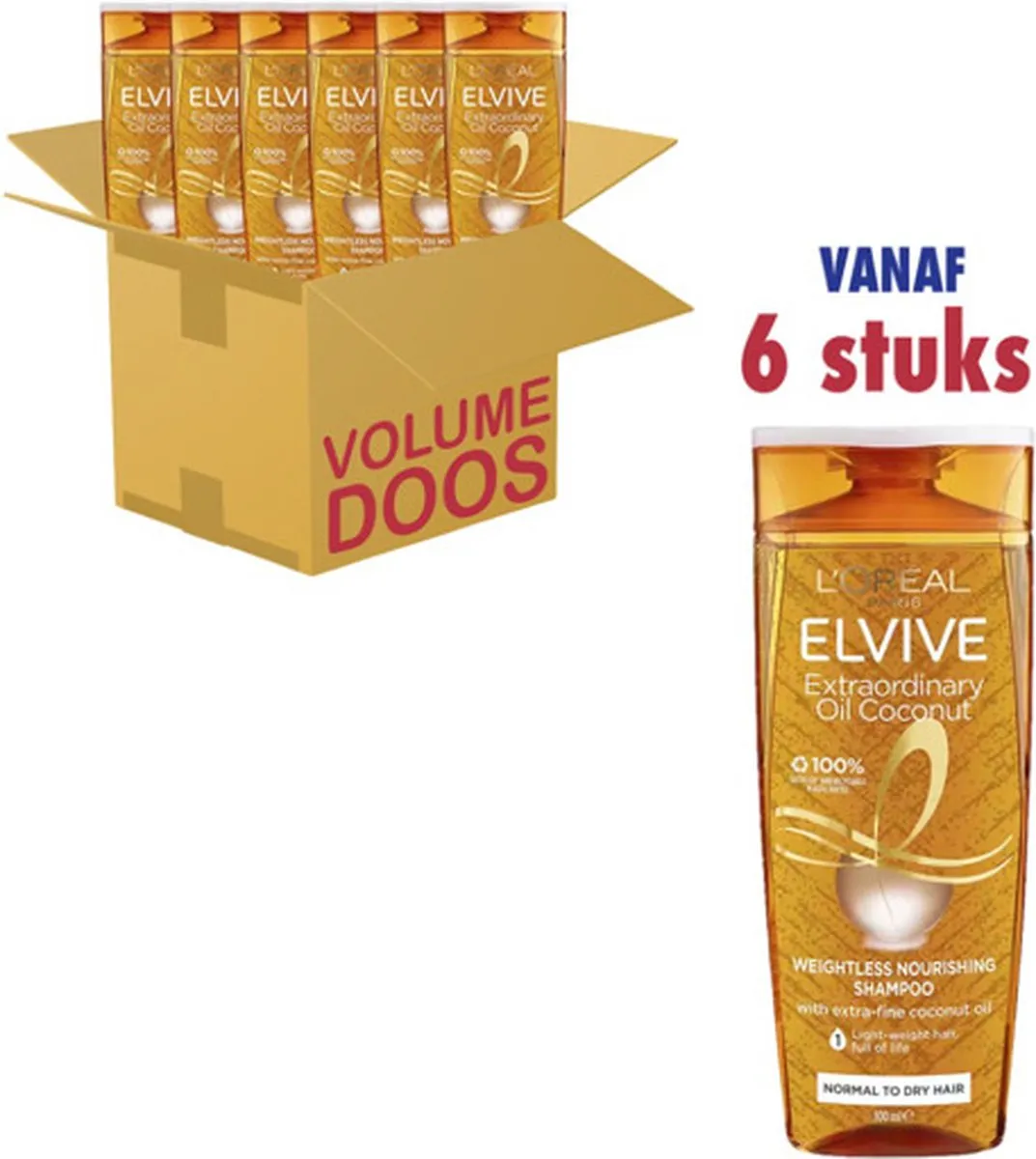 L'Oréal Paris Elseve Shampoo Extrardinary Oil Coco 6x300ml