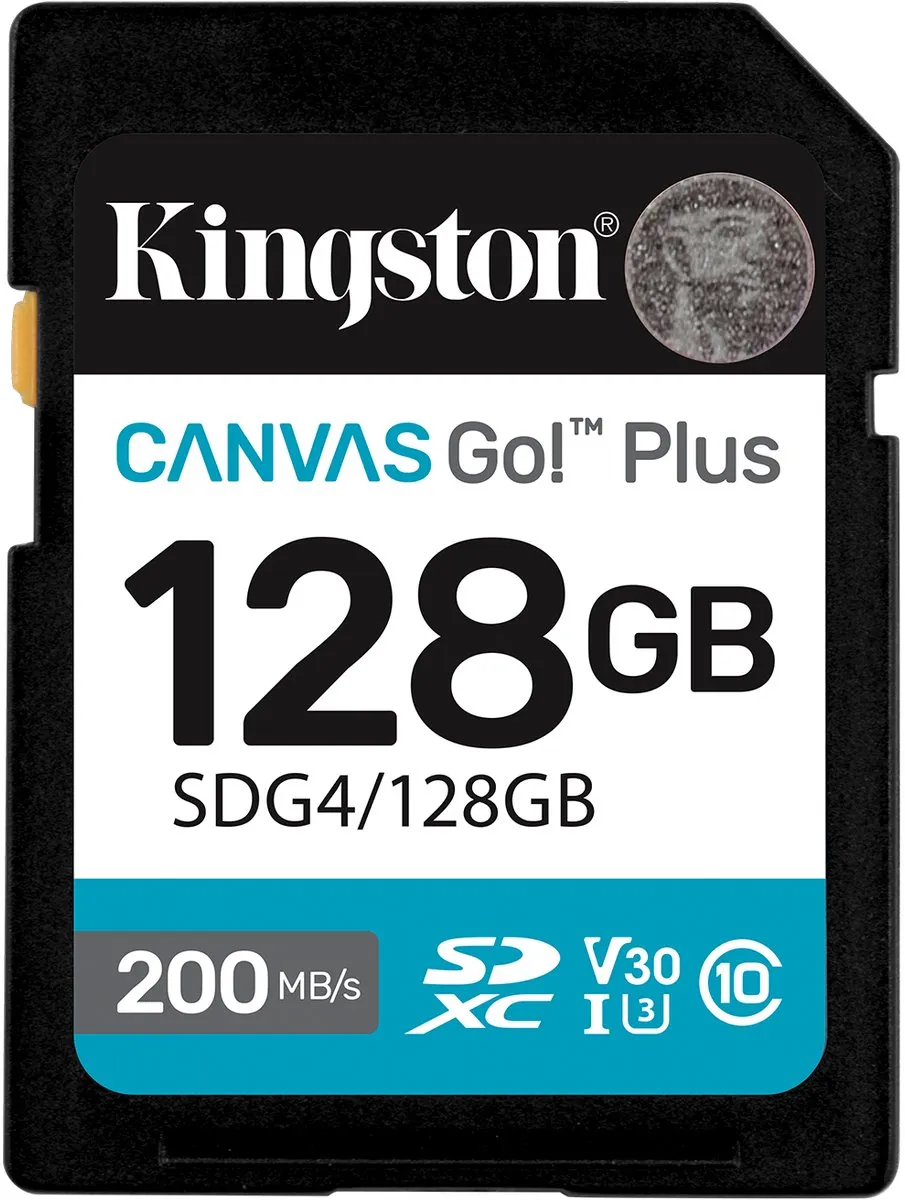Kingston Canvas Go Plus SDG4/128GB SDXC Geheugenkaart 128GB