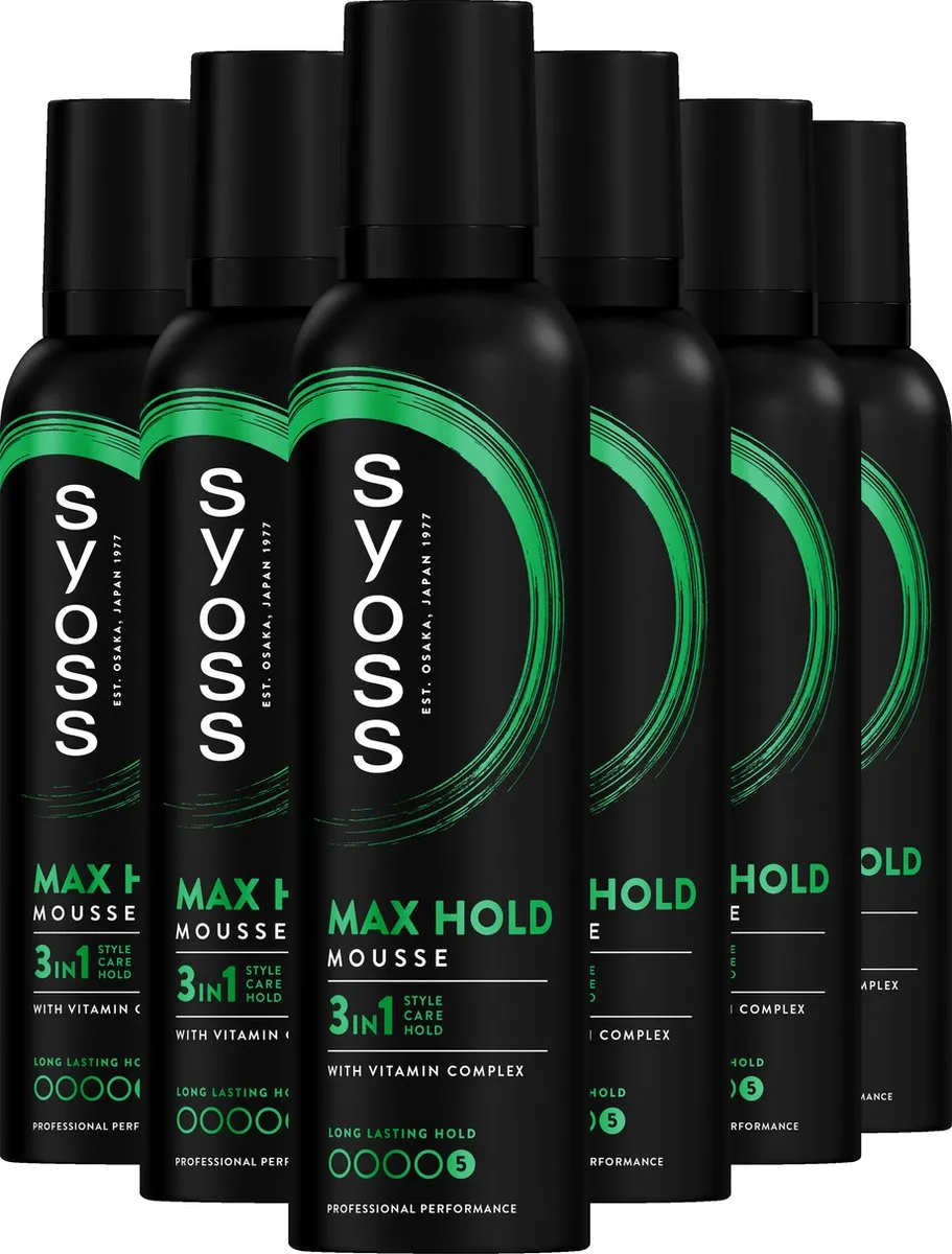 SYOSS Max Hold Haarmousse - 6x250ml