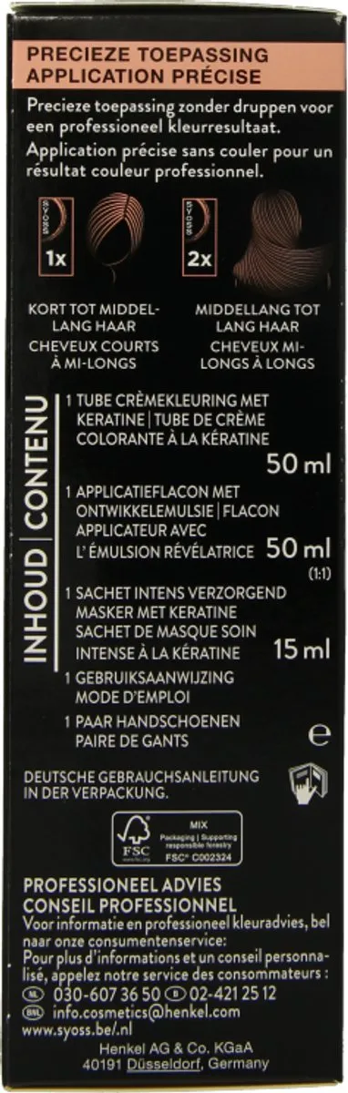 Syoss Permanent Haarkleuring 3-3 Trendy Violet 115ml - afbeelding 6 van 6
