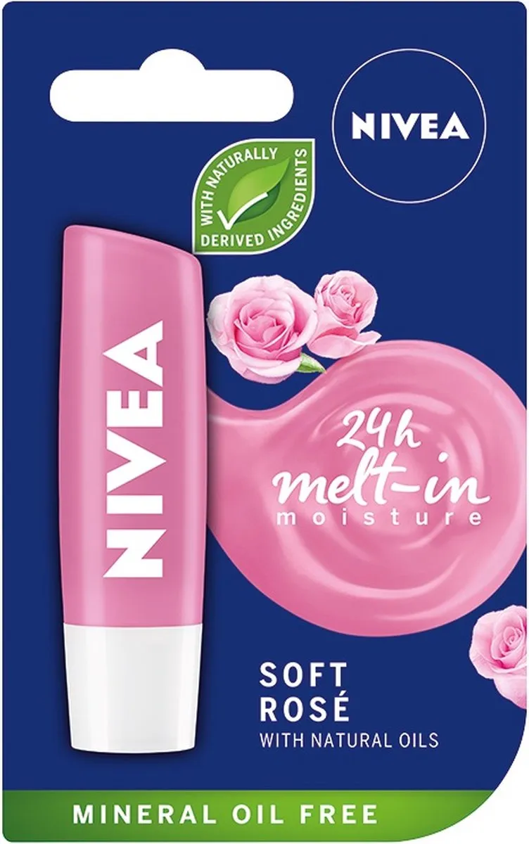 NIVEA Mett-In Moisture Nourishing Soft Rose Lipstick 4.8g