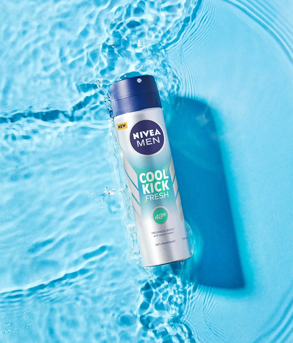 NIVEA MEN Fresh Kick Anti-Transpirant Spray 6x150ml - 48u Bescherming