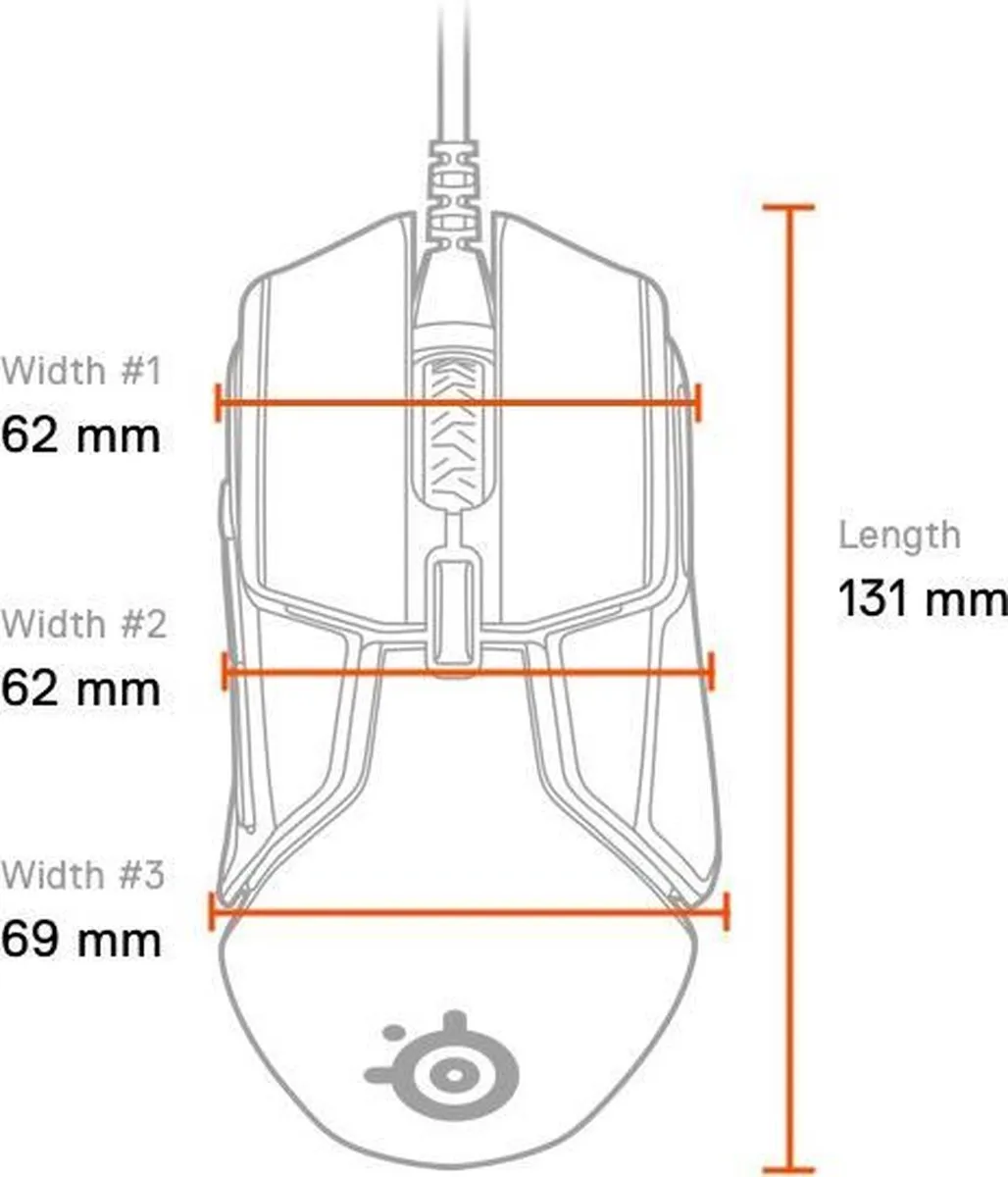 SteelSeries Rival 600 Gaming Muis - 12000 CPI - Zwart