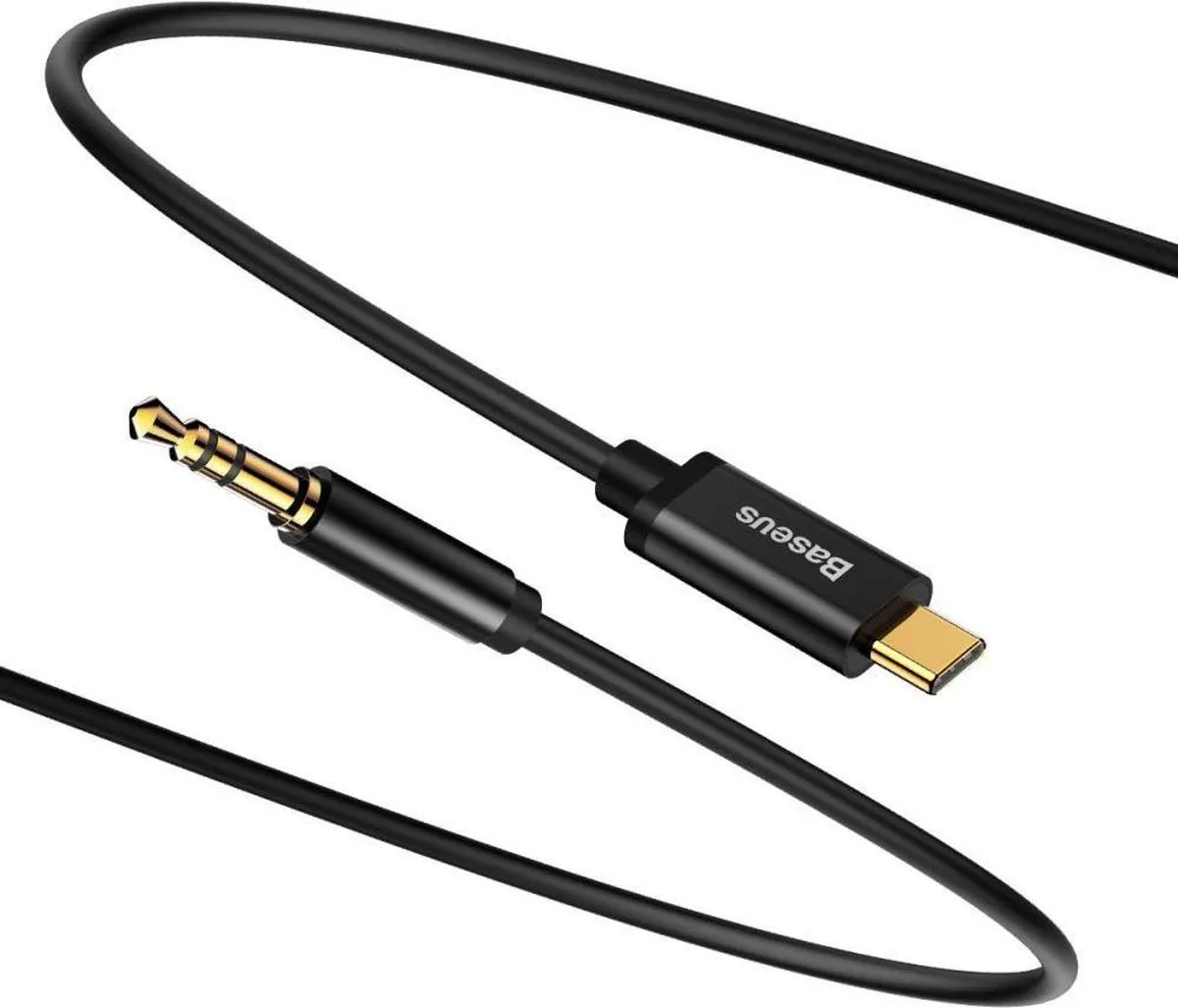 Baseus USB-C naar 3,5mm Jack Kabel 1,2m - Zwart