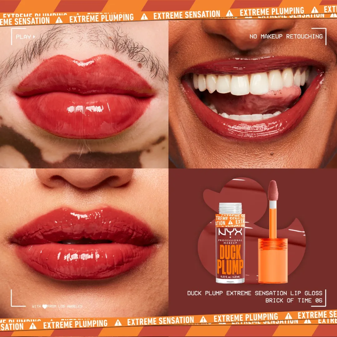 NYX Duck Plump Brick Of Time Plumping Lipgloss - 6,8ml - Rood