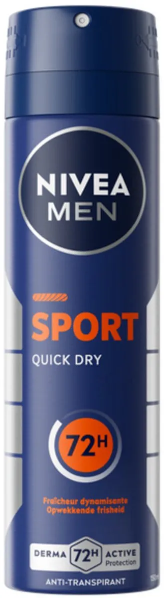 NIVEA Men Sport Deodorant Spray 150ml - 7 Stuks
