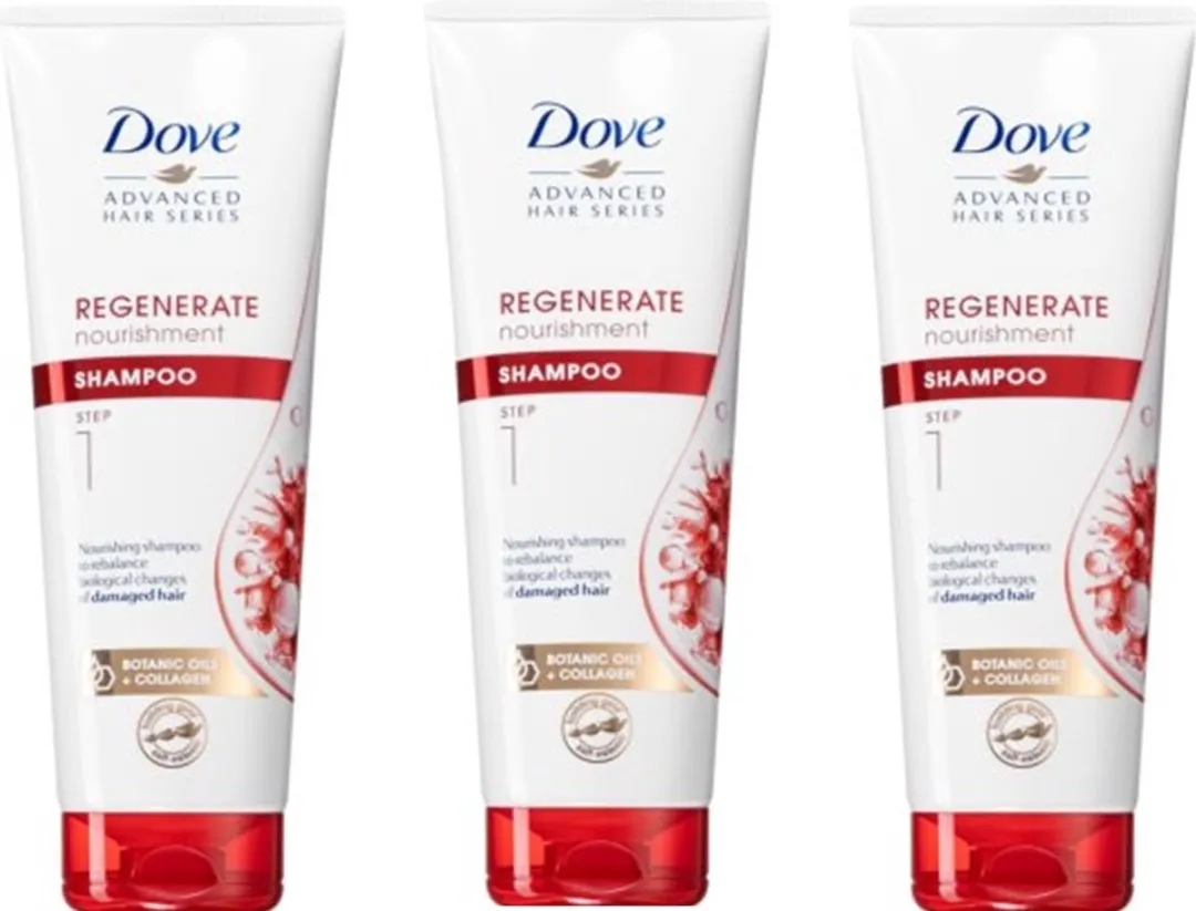 Dove Advanced Regenerate Nourishment Shampoo 3x250ml